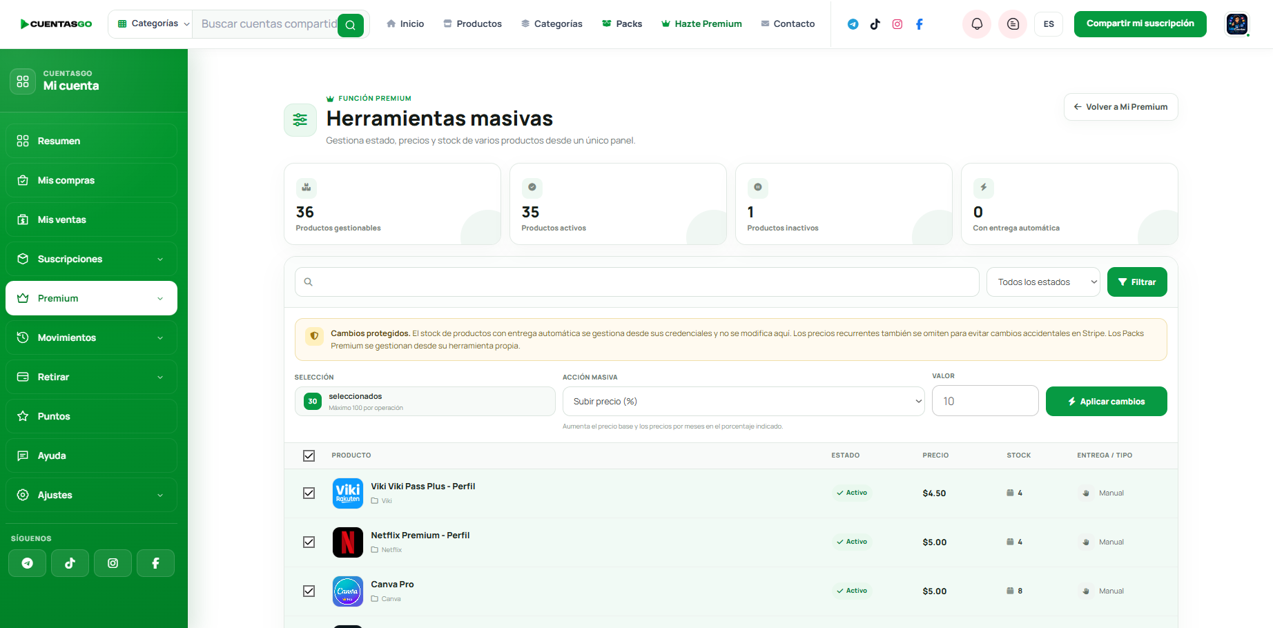 Herramientas masivas