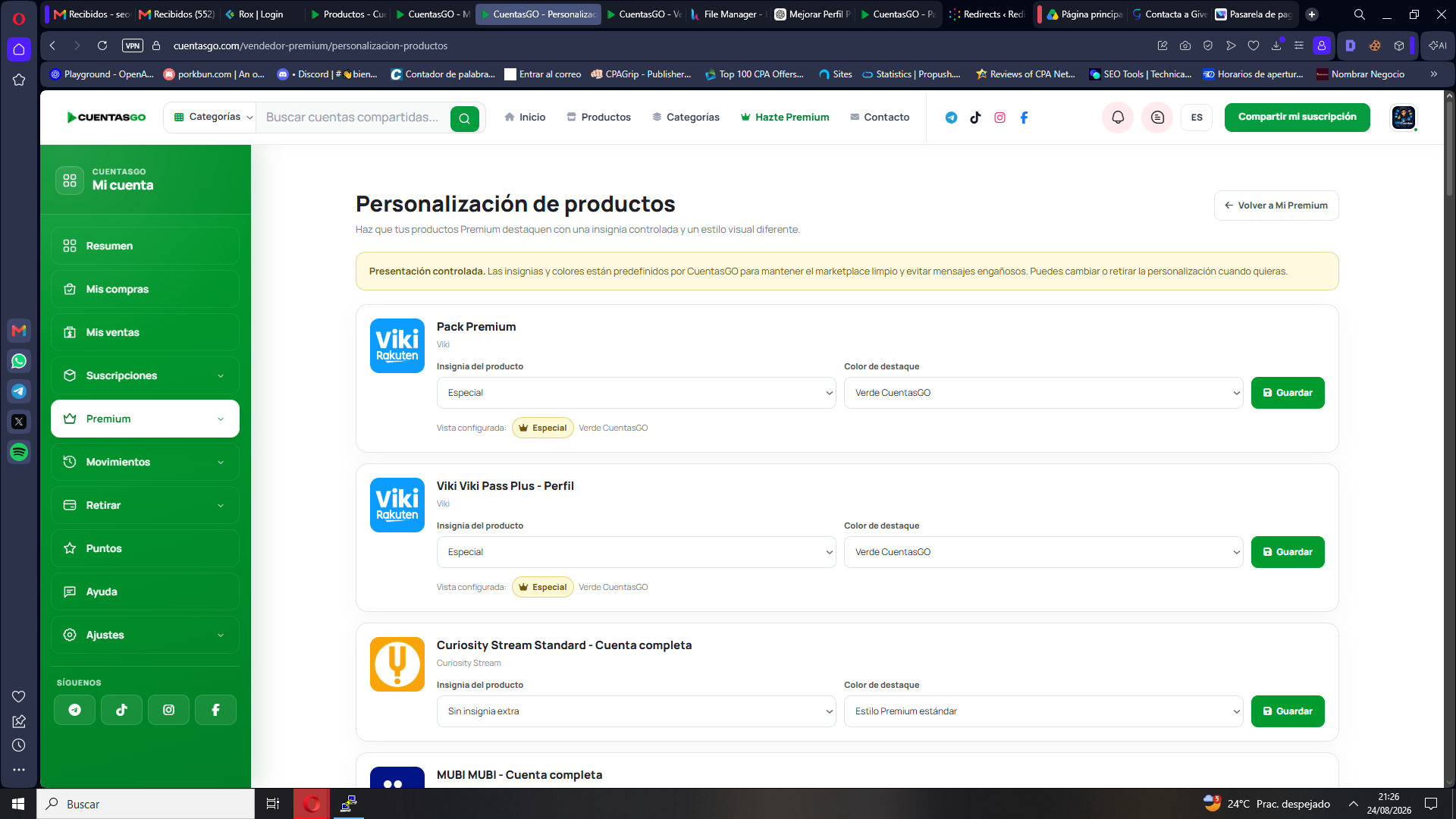 Personalización de productos